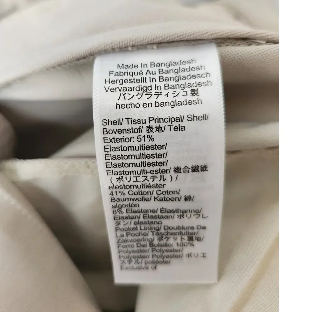 NWT J. Crew 484 Slim-Fit Tech Pant Savannah Sand  34/32